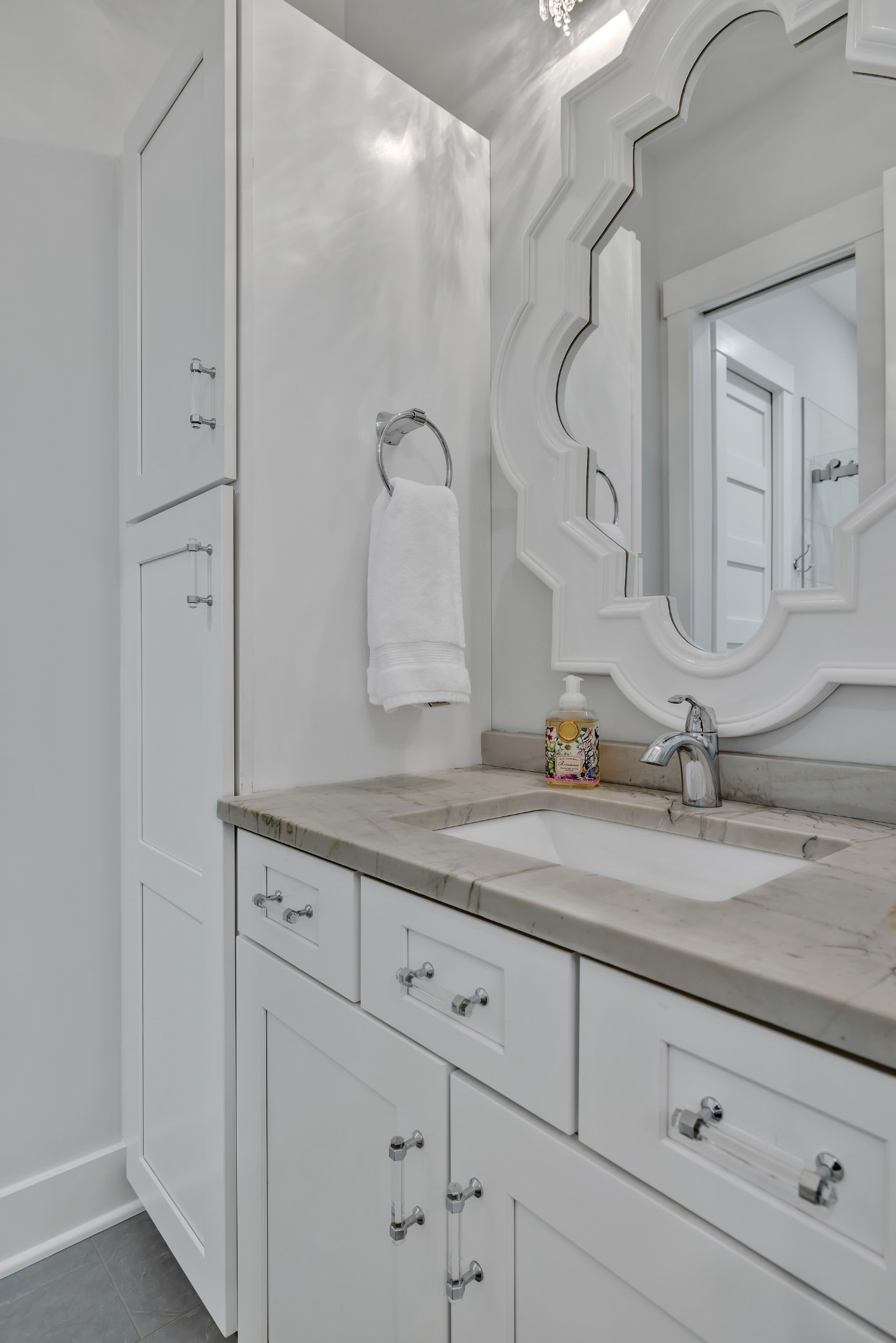 1095 Sam Johnson Road Columbia, TN 38401 - Photo 41 of 69 a bathroom with a granite countertop sink mirror and vanity