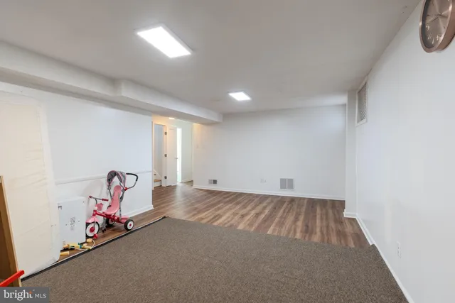 an empty room with toys