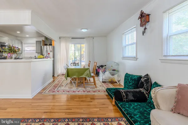 a living room with furniture and a couch