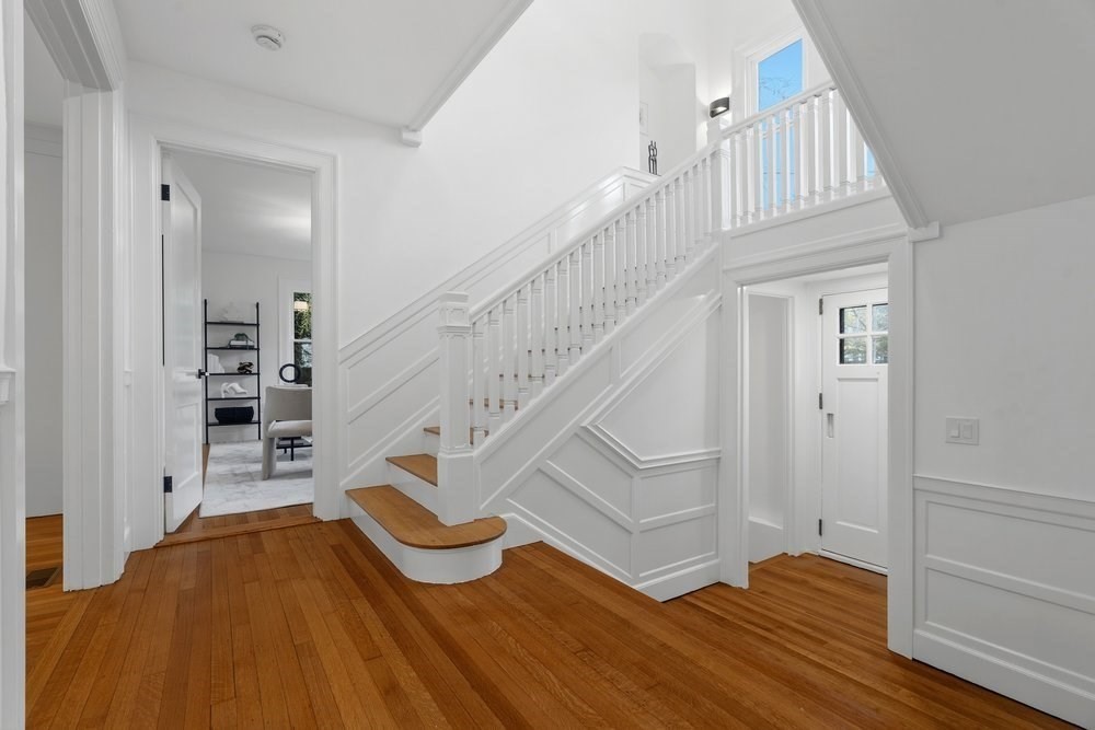 1806 Beacon Street Newton, MA 02468 - Photo 16 of 38 a view of entryway and hall with wooden floor