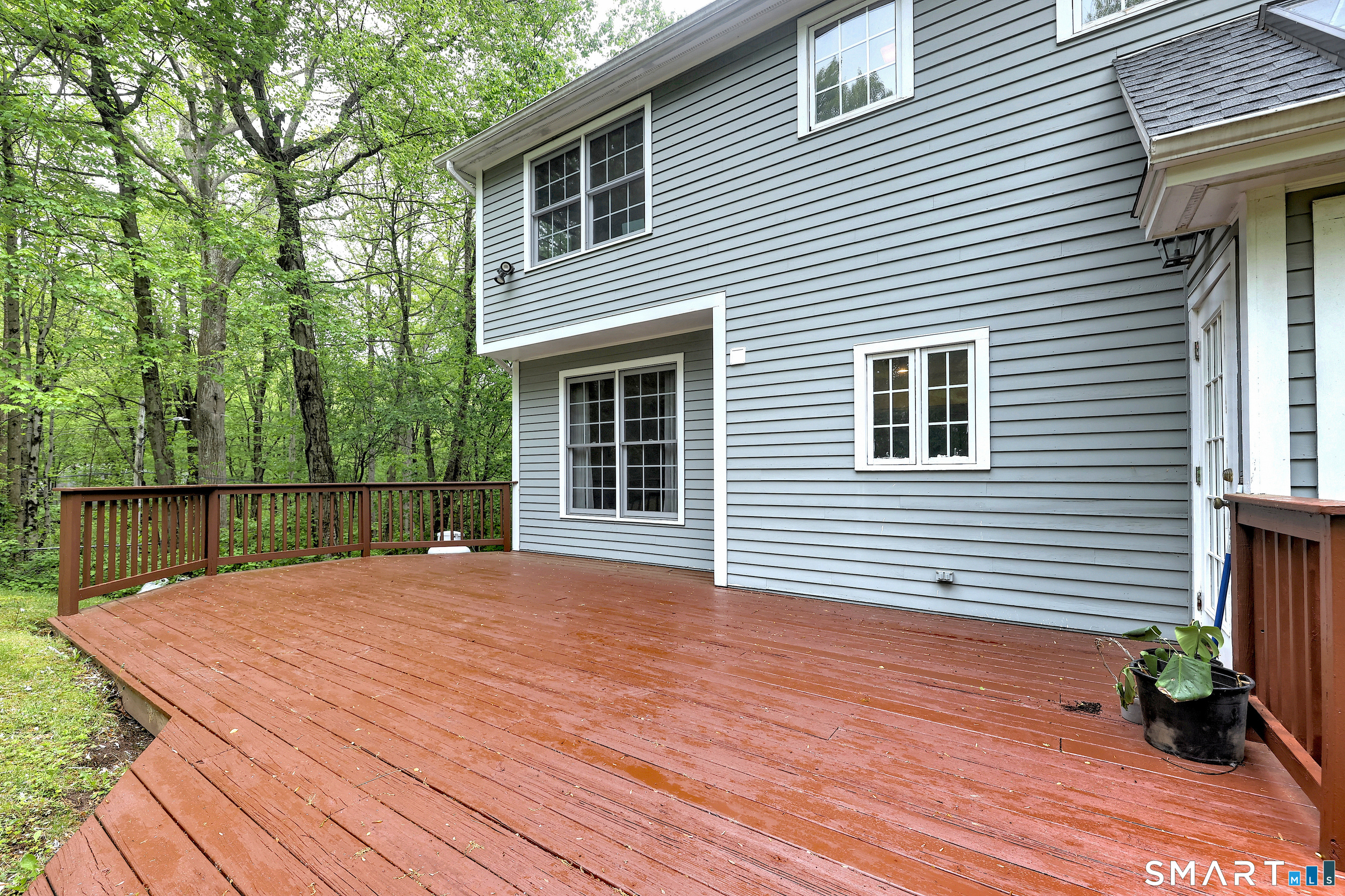 125 Peck Hill Road Woodbridge, CT 06525 - Photo 36 of 40 a view of backyard with a deck