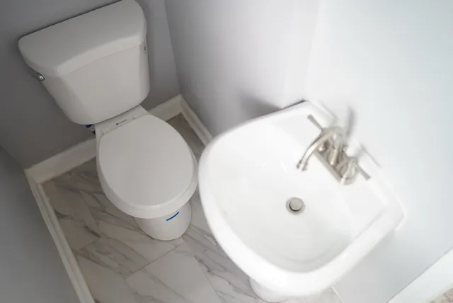 a close view of a sink