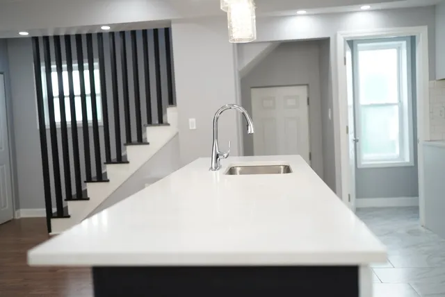 a view of entryway with wooden floor