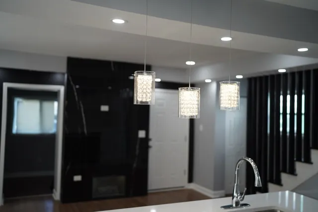 a view of a hallway with a space