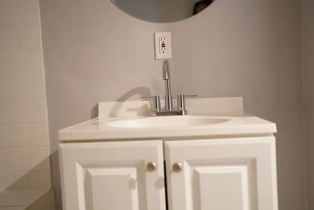 a close view of sink