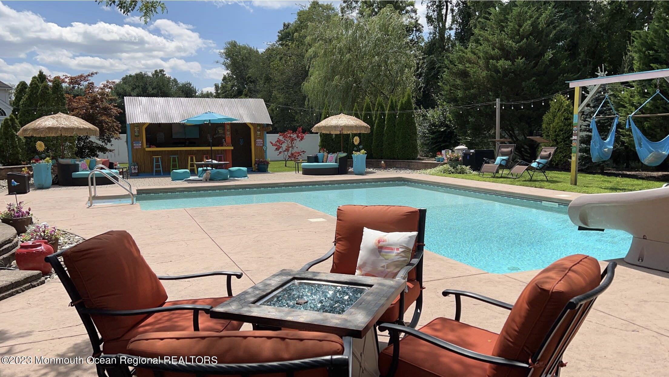 22 Rodeo Drive Jackson, NJ 08527 - Photo 31 of 42 a view of a swimming pool and lounge chairs