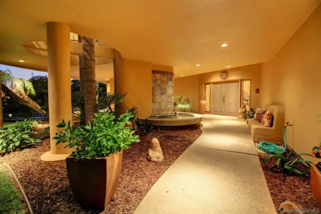 a view of balcony with patio