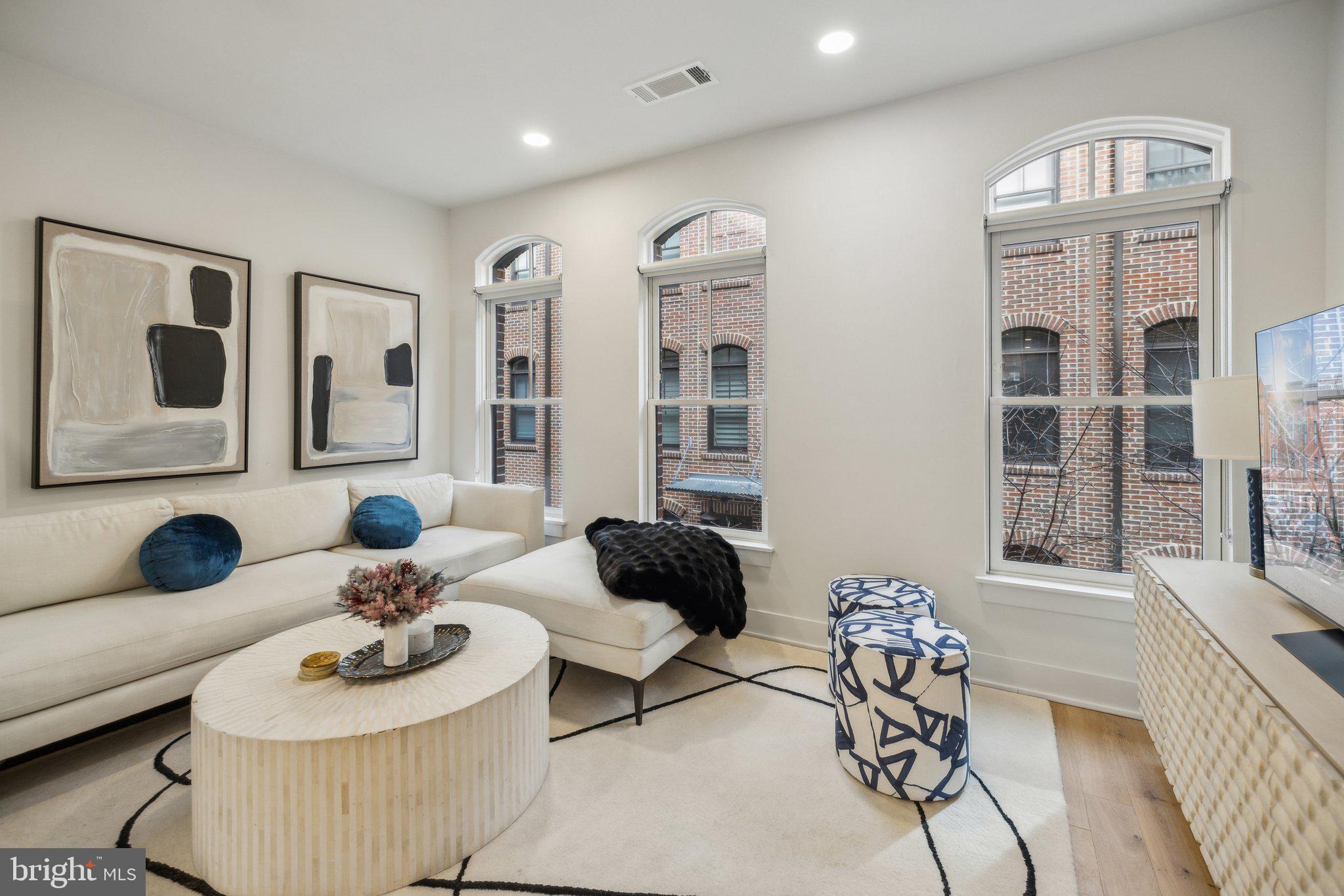 1309 E Street Southeast, Unit 36 Washington, DC 20003 - Photo 10 of 36 a living room with furniture and a potted plant