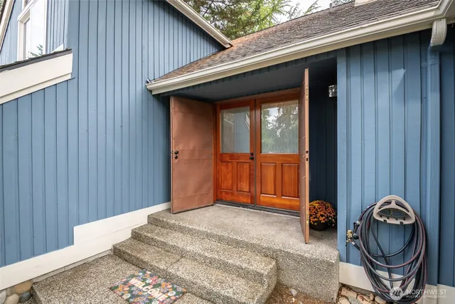 a backyard of a house