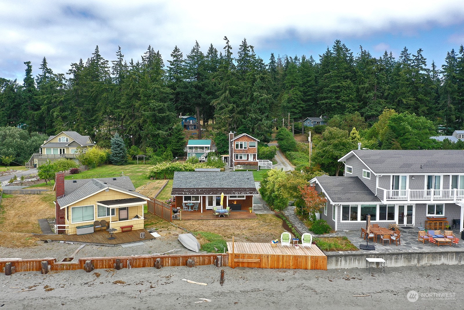 5818 Mutiny Bay Road Freeland, WA 98249 - Photo 8 of 40 an aerial view of residential houses and trees