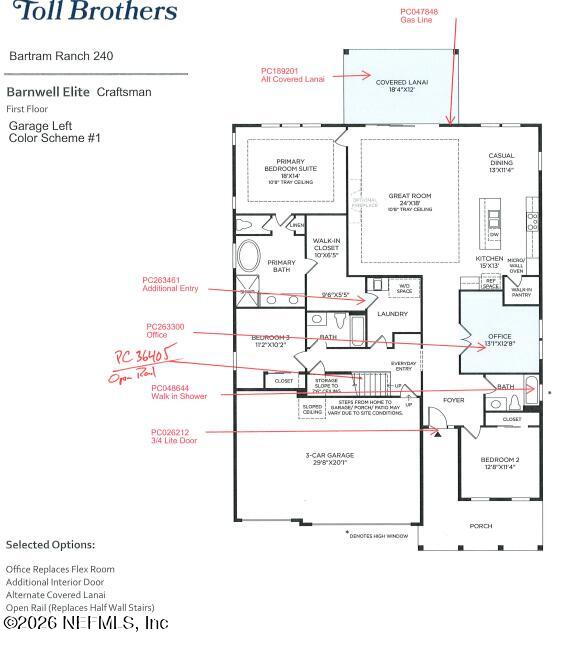 415 Sapling Terrace St. Johns, FL 32259 - Photo 2 of 13 BR 240 First Floor Diagram
