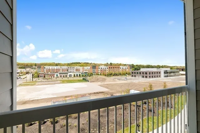 a city view from a balcony