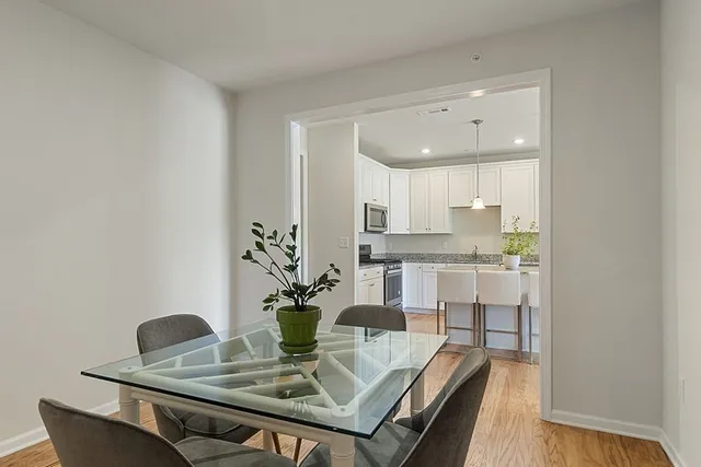 a view of kitchen with breakfast area