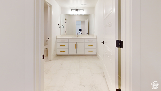 683 North Heritage Street Mapleton, UT 84664 - Photo 22 of 40 Bathroom featuring marble finish flooring and vanity