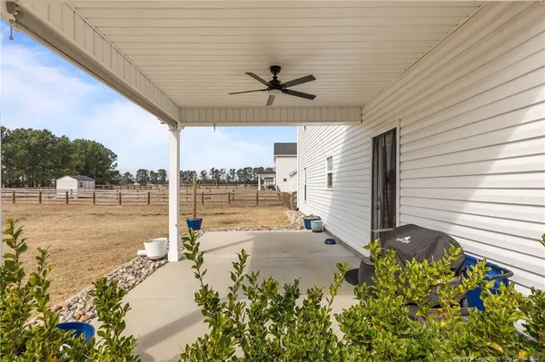 a view of a porch with a floor