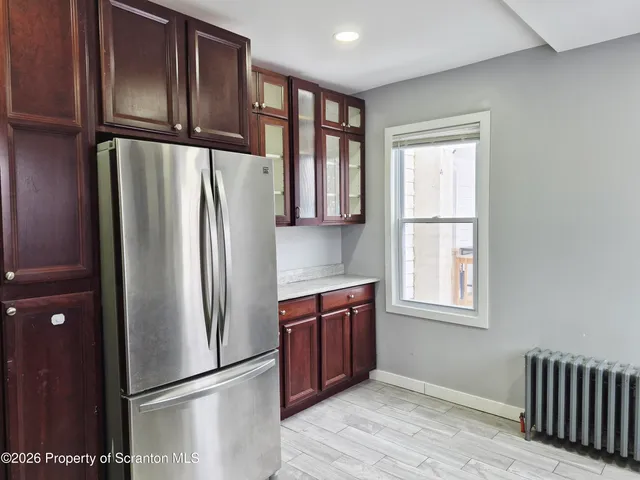 a view of hallway with stairs