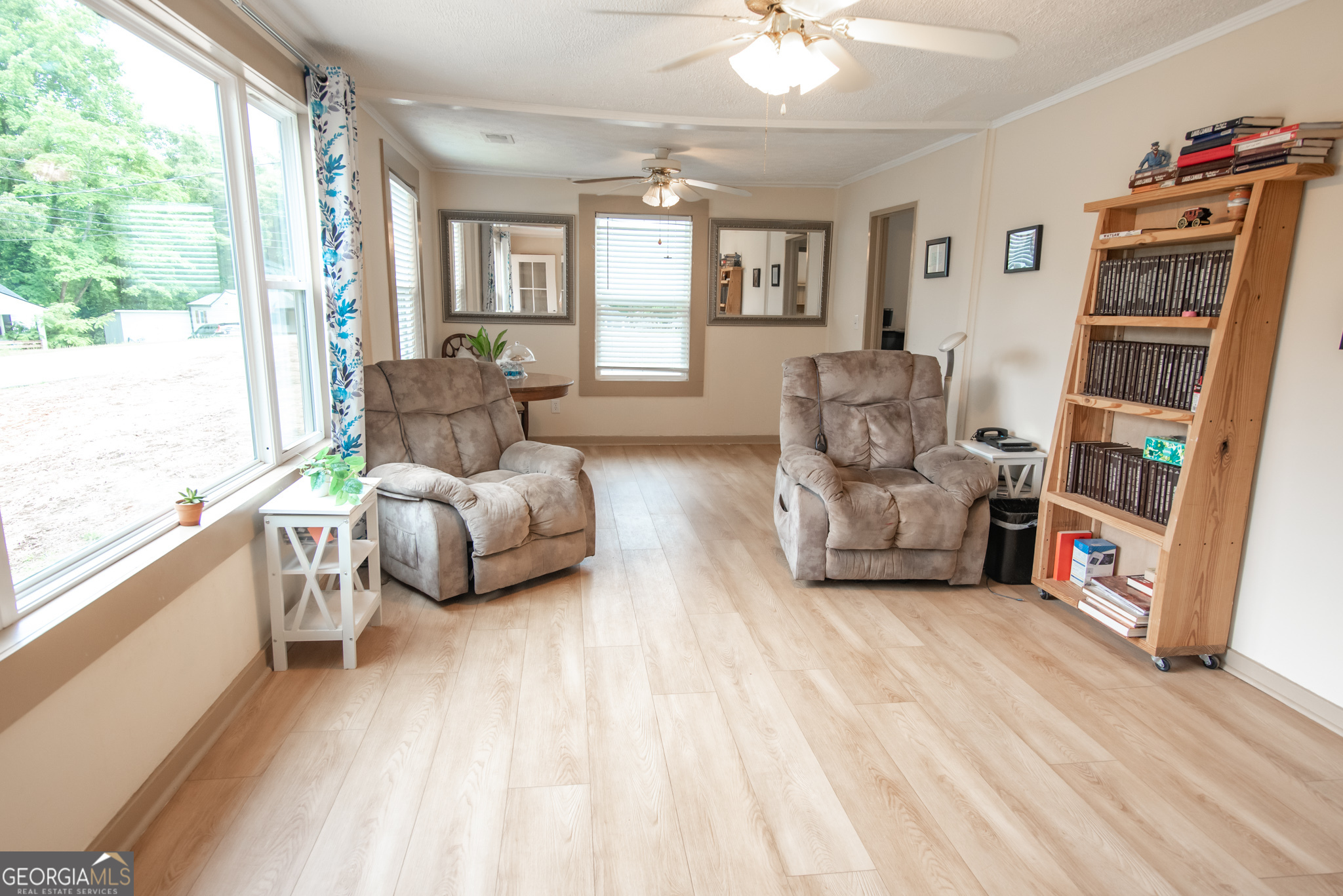 12 Bailey Drive Newnan, GA 30263 - Photo 10 of 35 a living room with furniture and a book shelf