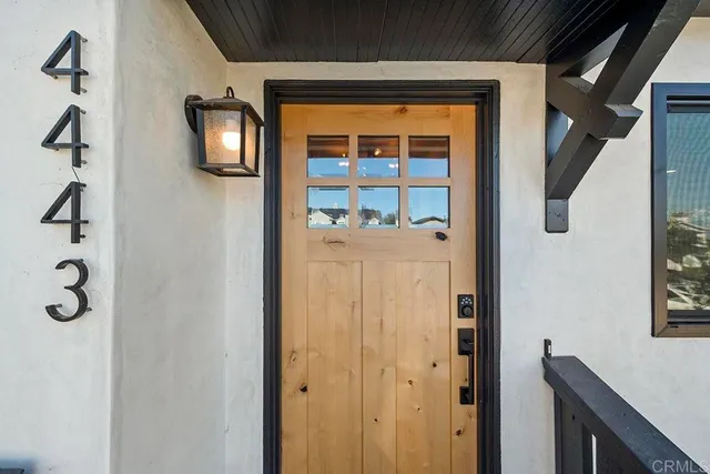 a view of a front door of the house