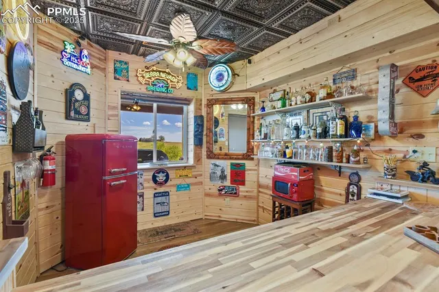 a view of a store with storage and utility room