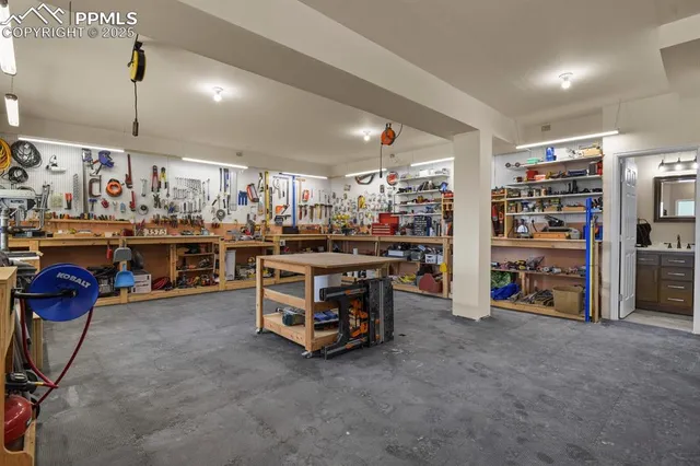 a view of a storage in a room