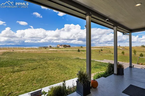 a view of ocean from a balcony