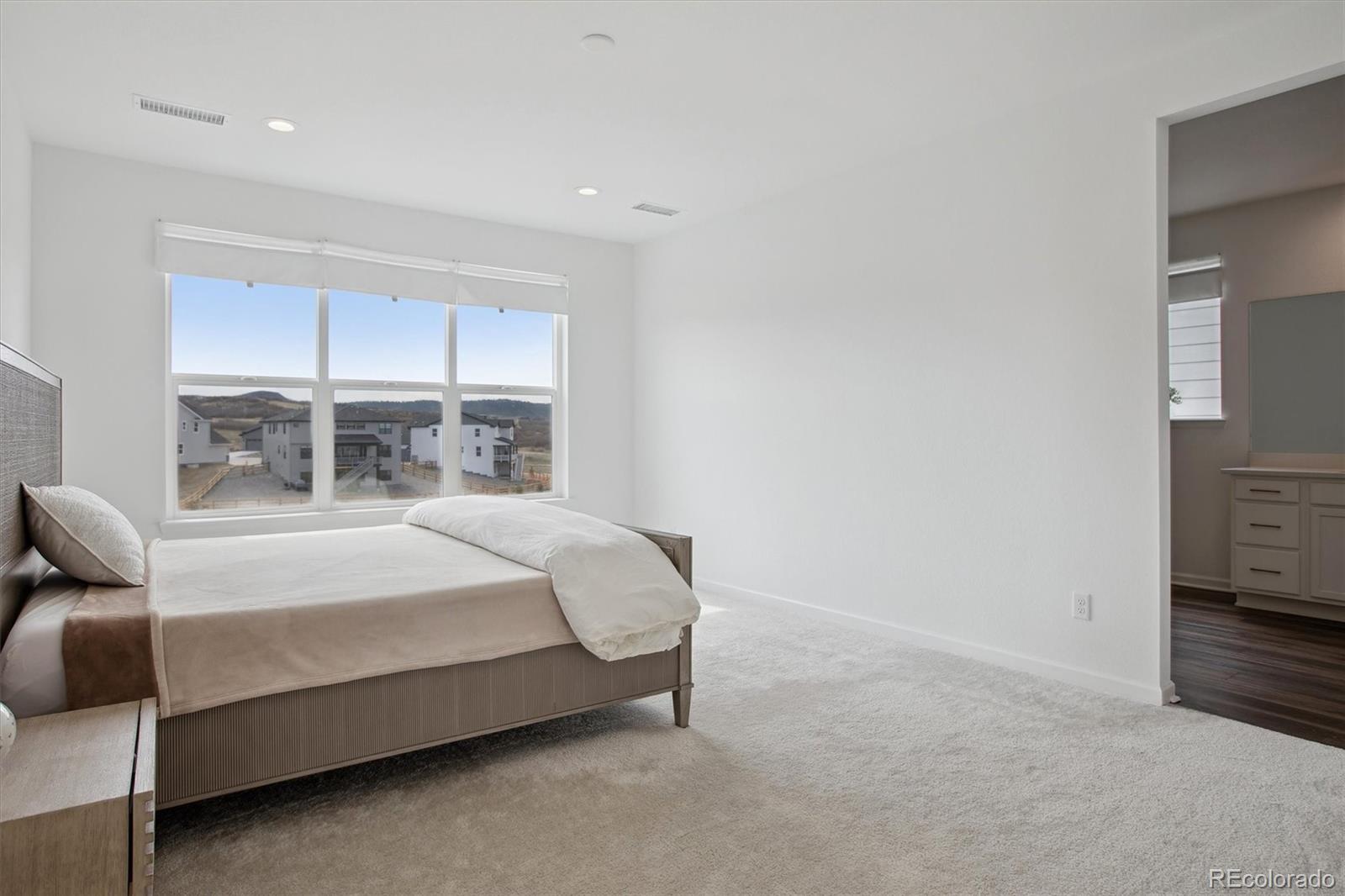 741 Simmental Loop Castle Rock, CO 80104 - Photo 25 of 50 a bedroom with a bed and window