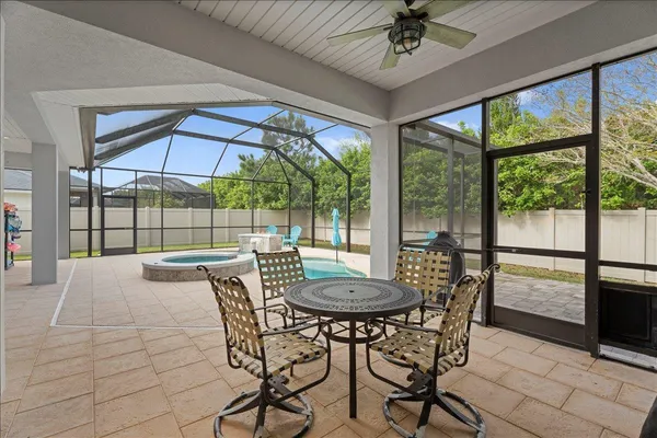 a outdoor view with a sitting space