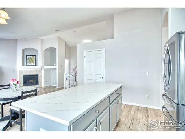 a dining room with furniture and a table