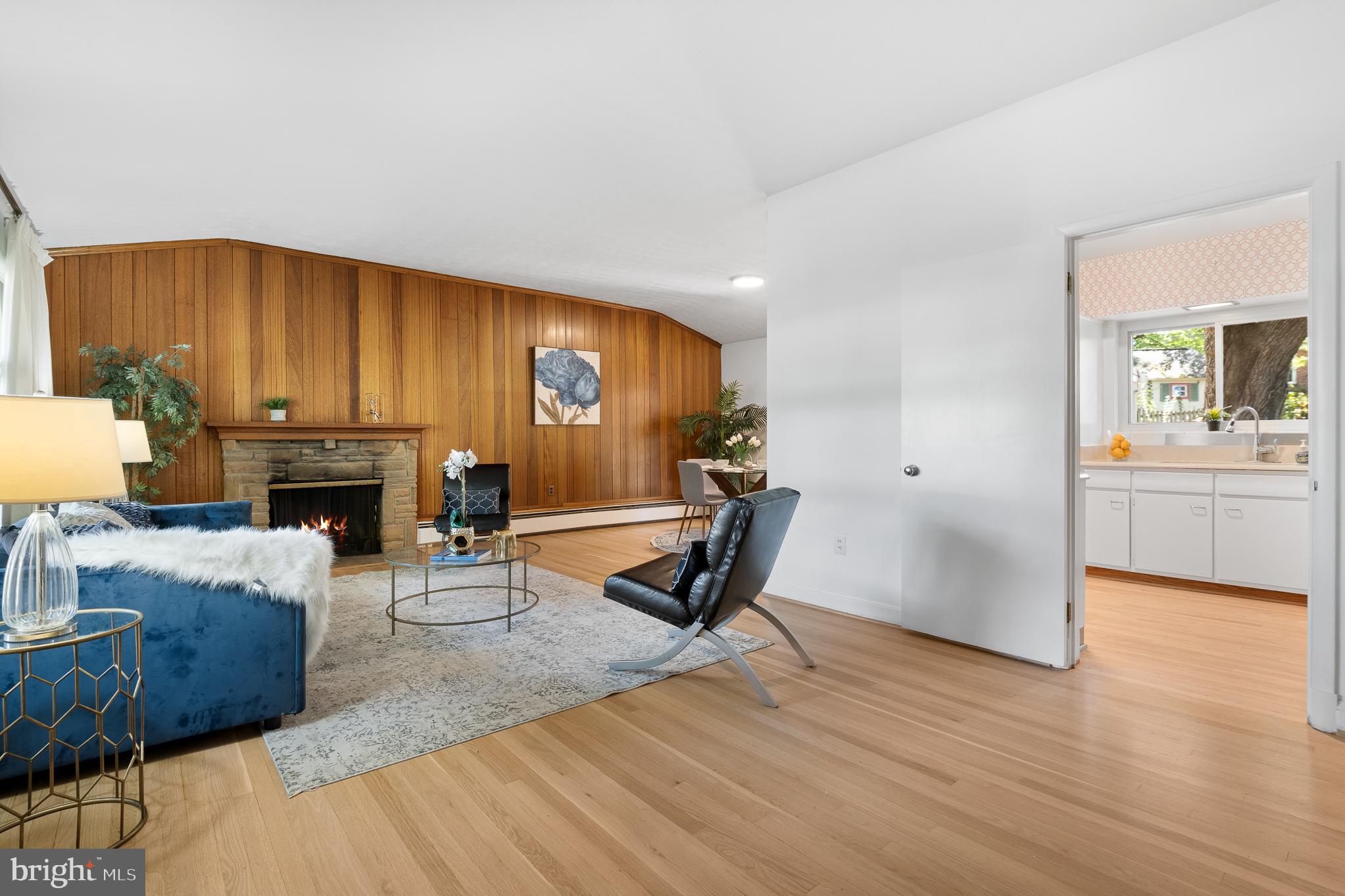 1006 Strout Street Silver Spring, MD 20901 - Photo 7 of 54 a living room with furniture a fireplace and a flat screen tv