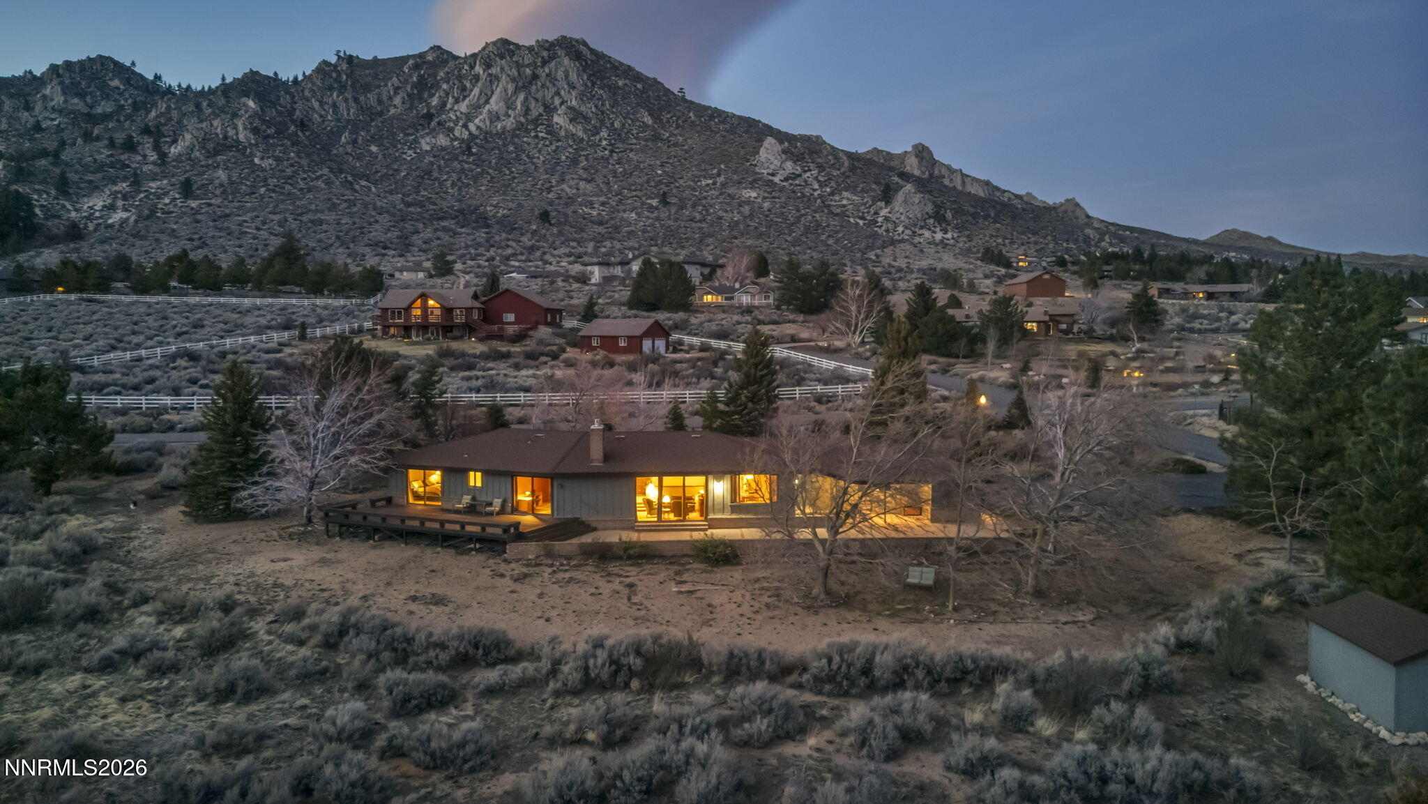 3464 Alpine View Court Carson City, NV 89705 - Photo 60 of 97 an aerial view of a house with a yard and mountain view