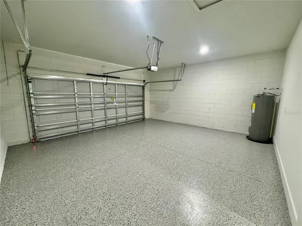 a view of a garage