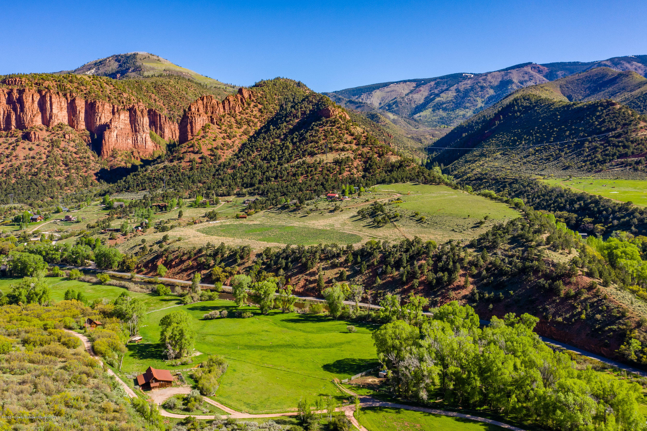 5700 Frying Pan Road Basalt, CO 81621 - Photo 43 of 45 Aerial Overlooking Property