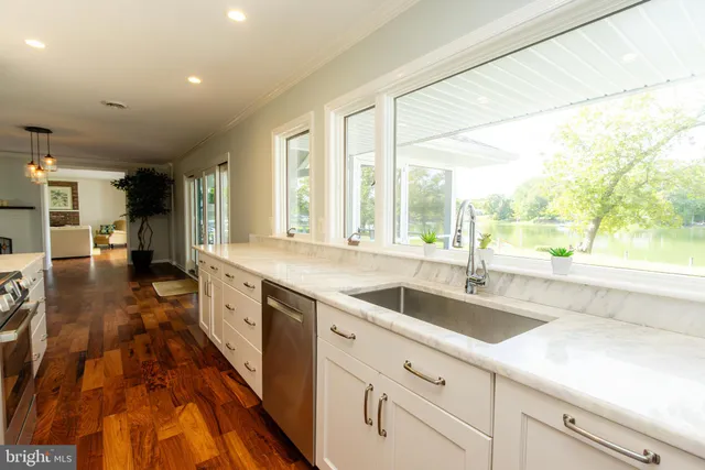 a workspace with furniture and a window