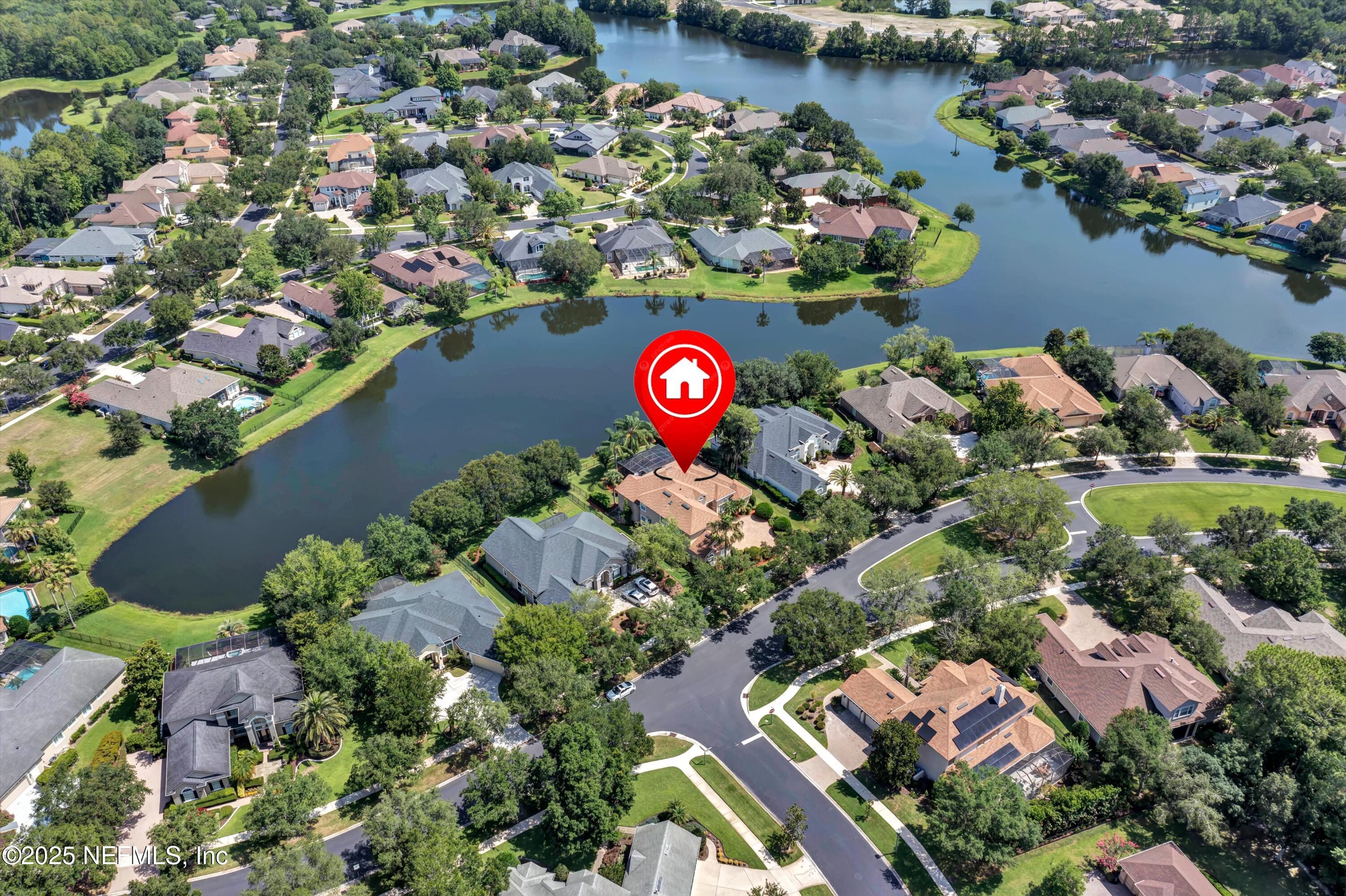 168 Pinehurst Pointe Drive St. Augustine, FL 32092 - Photo 59 of 72 an aerial view of residential house with outdoor space and swimming pool