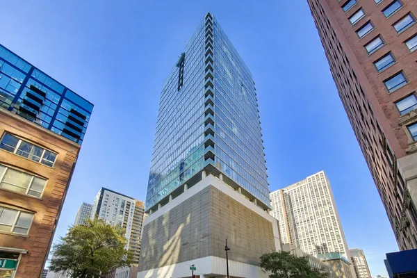 a front view of a building