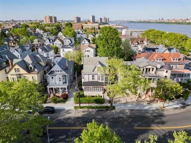 an aerial view of multiple house