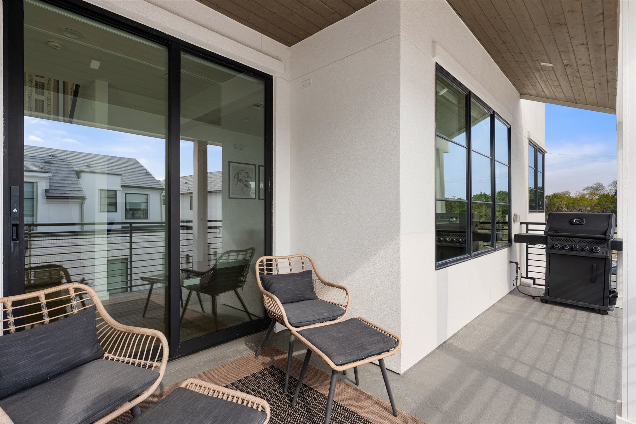 700 Ariana Court Austin, TX 78746 - Photo 19 of 39 Balcony with Gas Grill on Second level