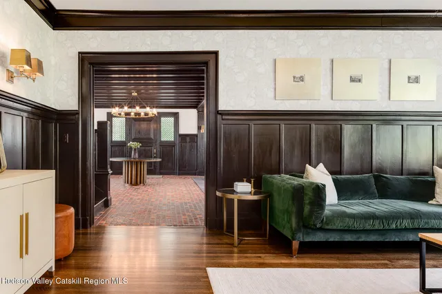 a view of pool with outdoor seating