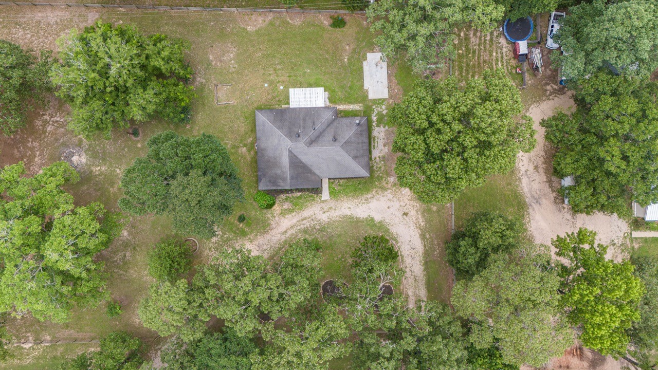 13400 Nicholson Road Conroe, TX 77303 - Photo 5 of 36 Aerial View of the home with an acre of land