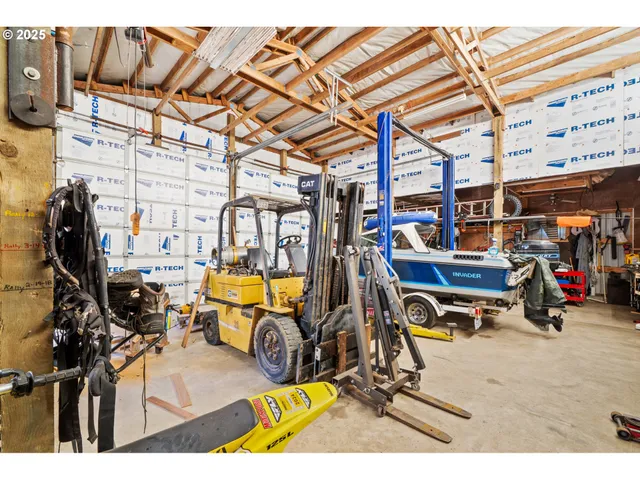 aerial view of a house with a yard