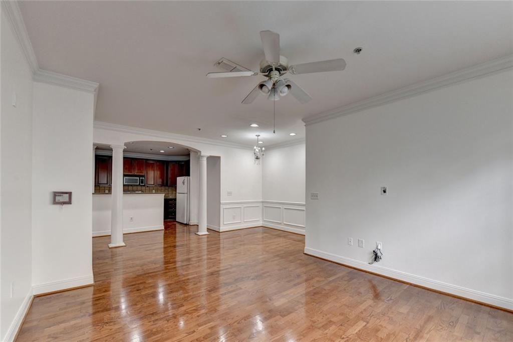 2202 Stratford Commons Decatur, GA 30033 - Photo 19 of 38 a view of an empty room and kitchen view