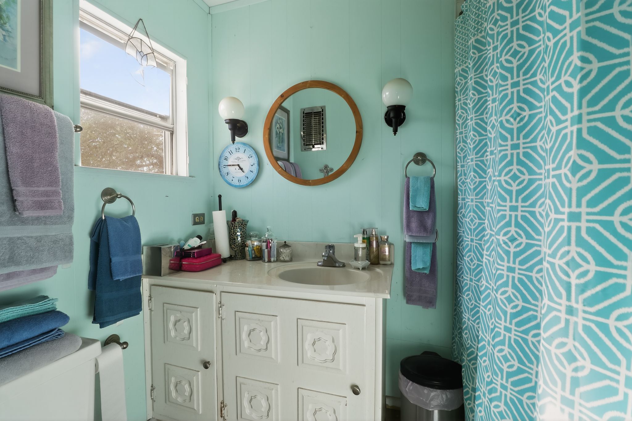 950 Ater Ranch Estates Bertram, TX 78605 - Photo 10 of 40 a bathroom with a granite countertop toilet sink and mirror