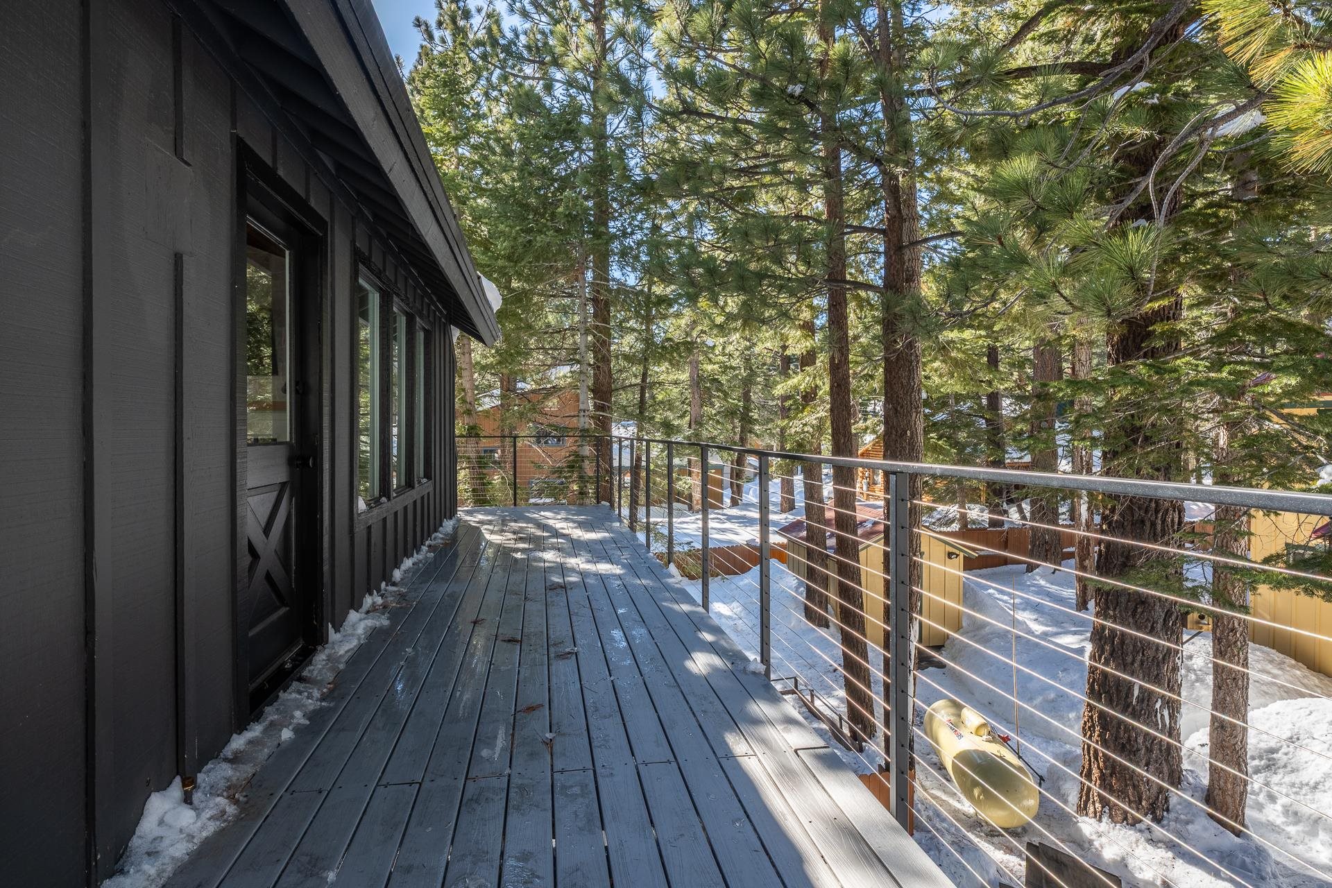 235 Forest Trail Mammoth Lakes, CA 93546 - Photo 31 of 35 Wooden terrace featuring view of scattered trees