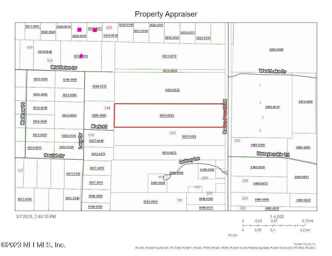 241 Baden Powell Road Hawthorne, FL 32640 - Photo 8 of 8 241 Baden Powell Rd lot lines