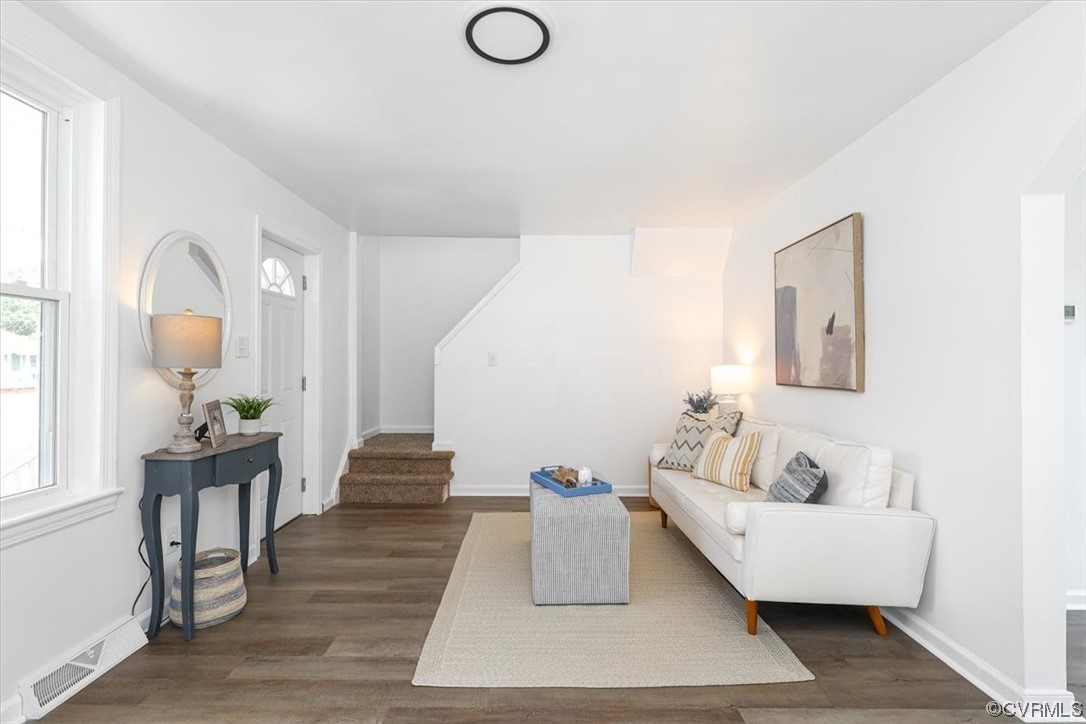 1006 Haskell Street Hopewell, VA 23860 - Photo 12 of 48 a living room with furniture and a wooden floor
