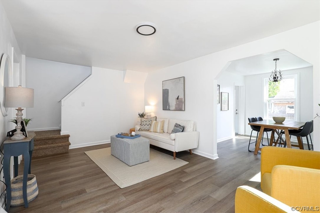 1006 Haskell Street Hopewell, VA 23860 - Photo 13 of 48 a living room with furniture and wooden floor