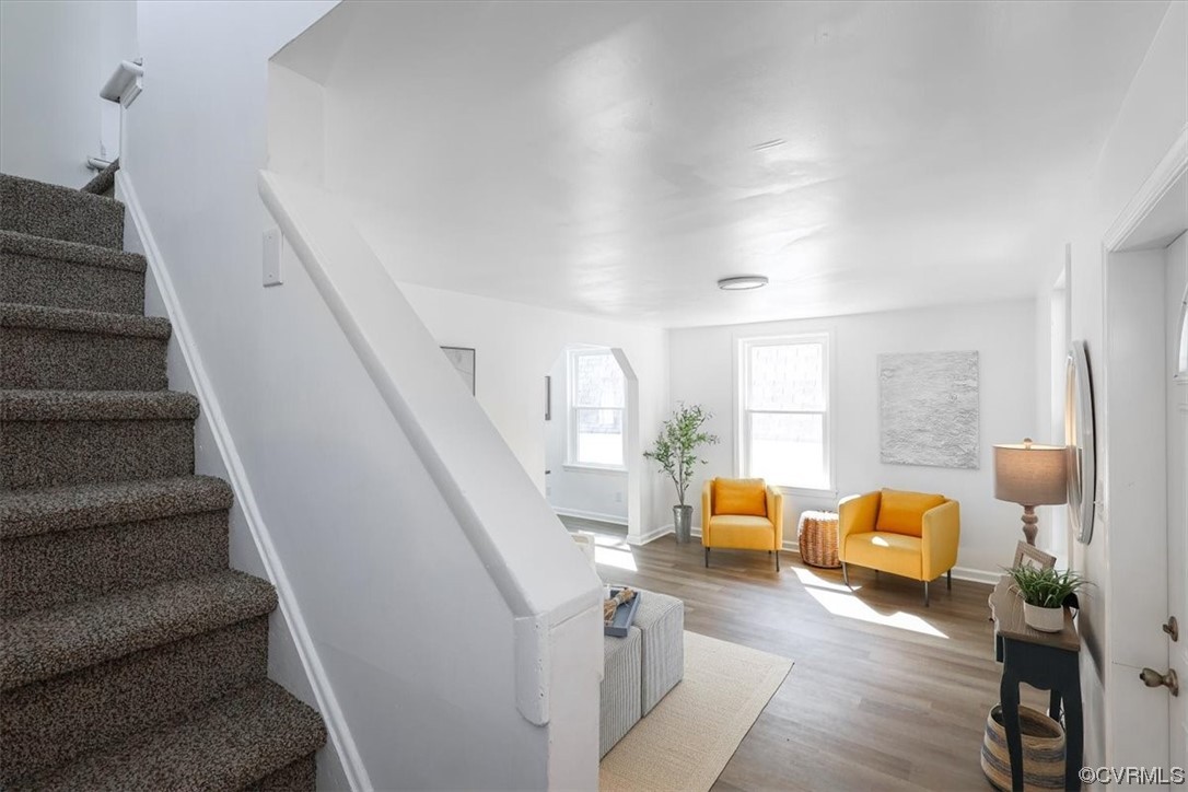 1006 Haskell Street Hopewell, VA 23860 - Photo 29 of 48 a living room with furniture and stairs