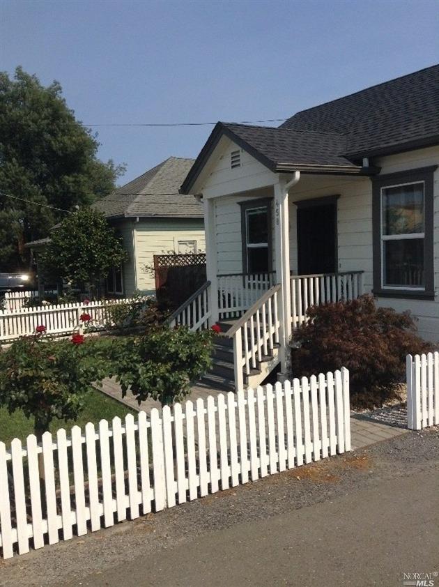 a front view of a house