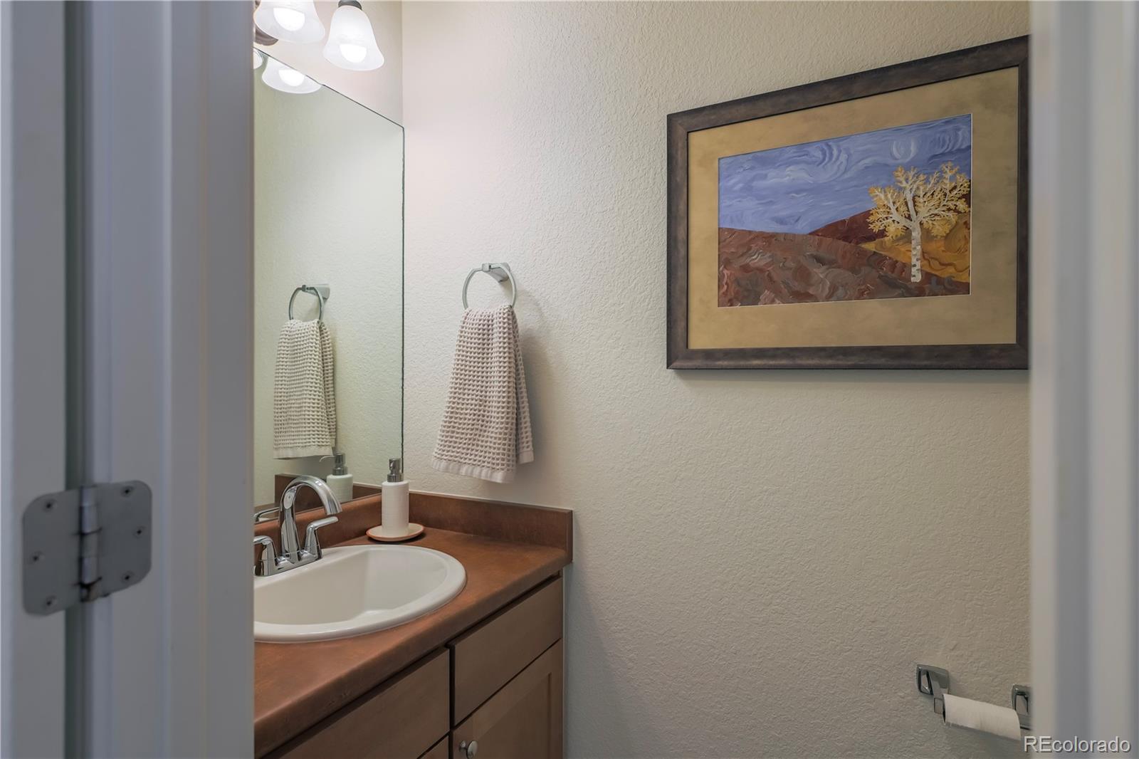3754 Broadview Place Castle Rock, CO 80109 - Photo 26 of 43 a bathroom with a sink and a mirror