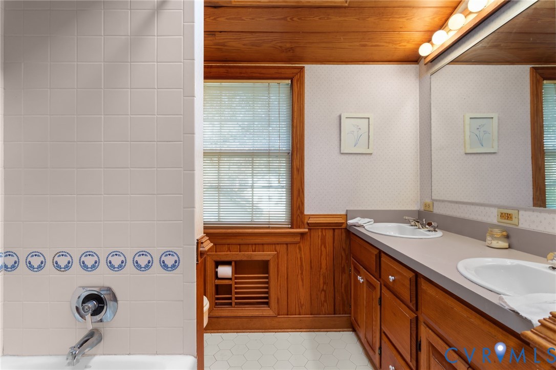 6800 Bethlehem Road Henrico, VA 23228 - Photo 11 of 25 Bathroom featuring wainscoting, wooden walls, wall